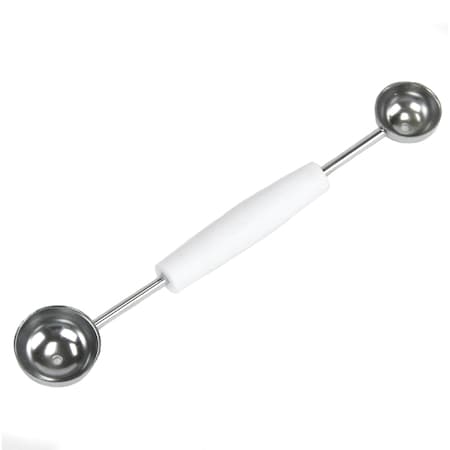 Chef Craft Chef Craft Silver/White Plastic/Stainless Steel Double Melon Baller 20974